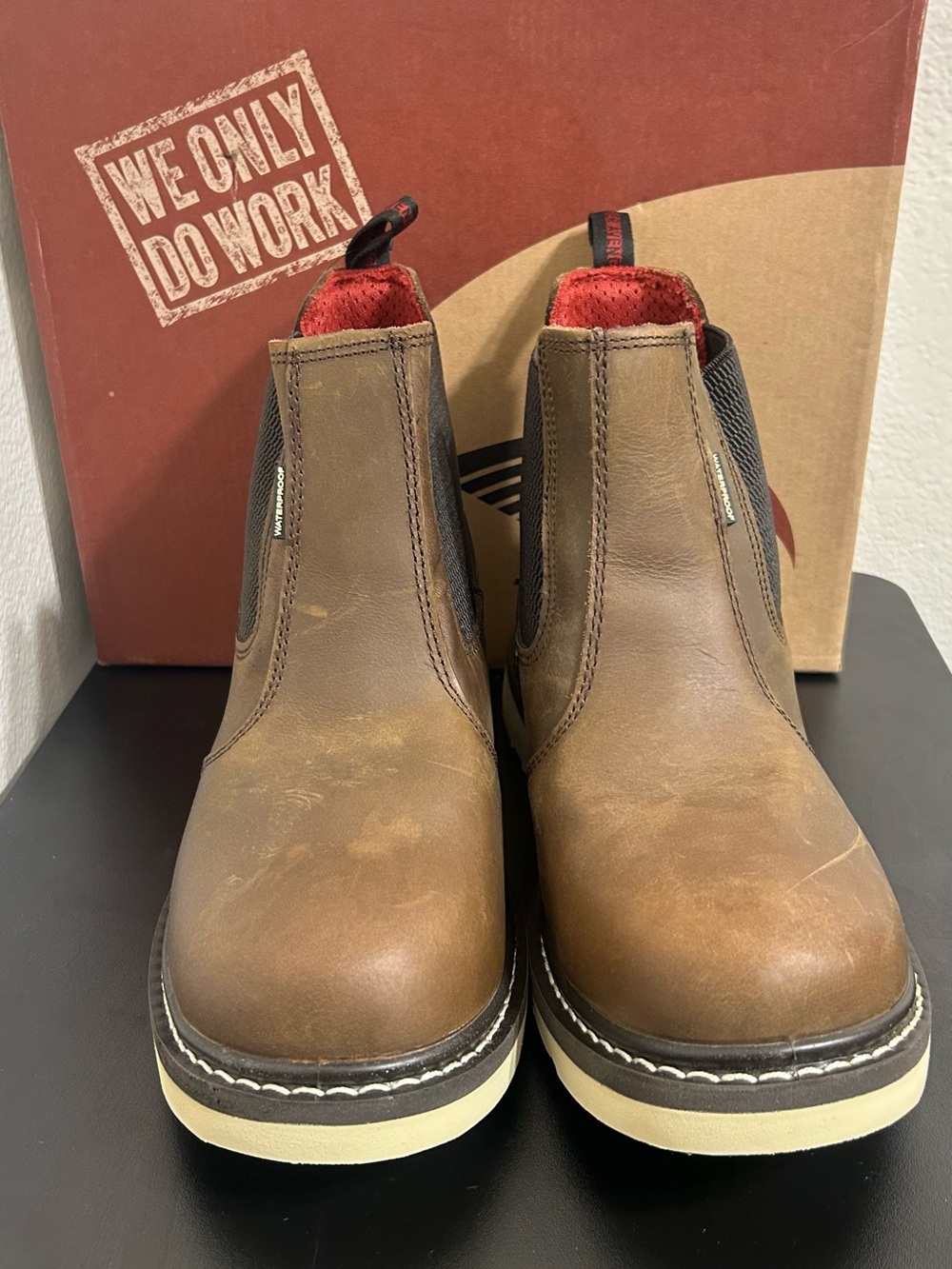 Avenger Work Boots A7510 Wedge Romeo Soft Toe Brown Men’s 9W - Picture 6 of 11